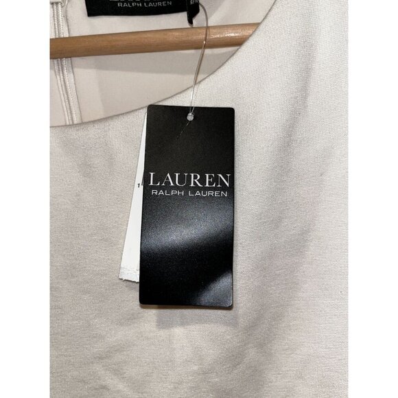 NWT Lauren Ralph Lauren Black Label Ivory Sleeveless Fit & Flare Crew Neck Women - Picture 5 of 9